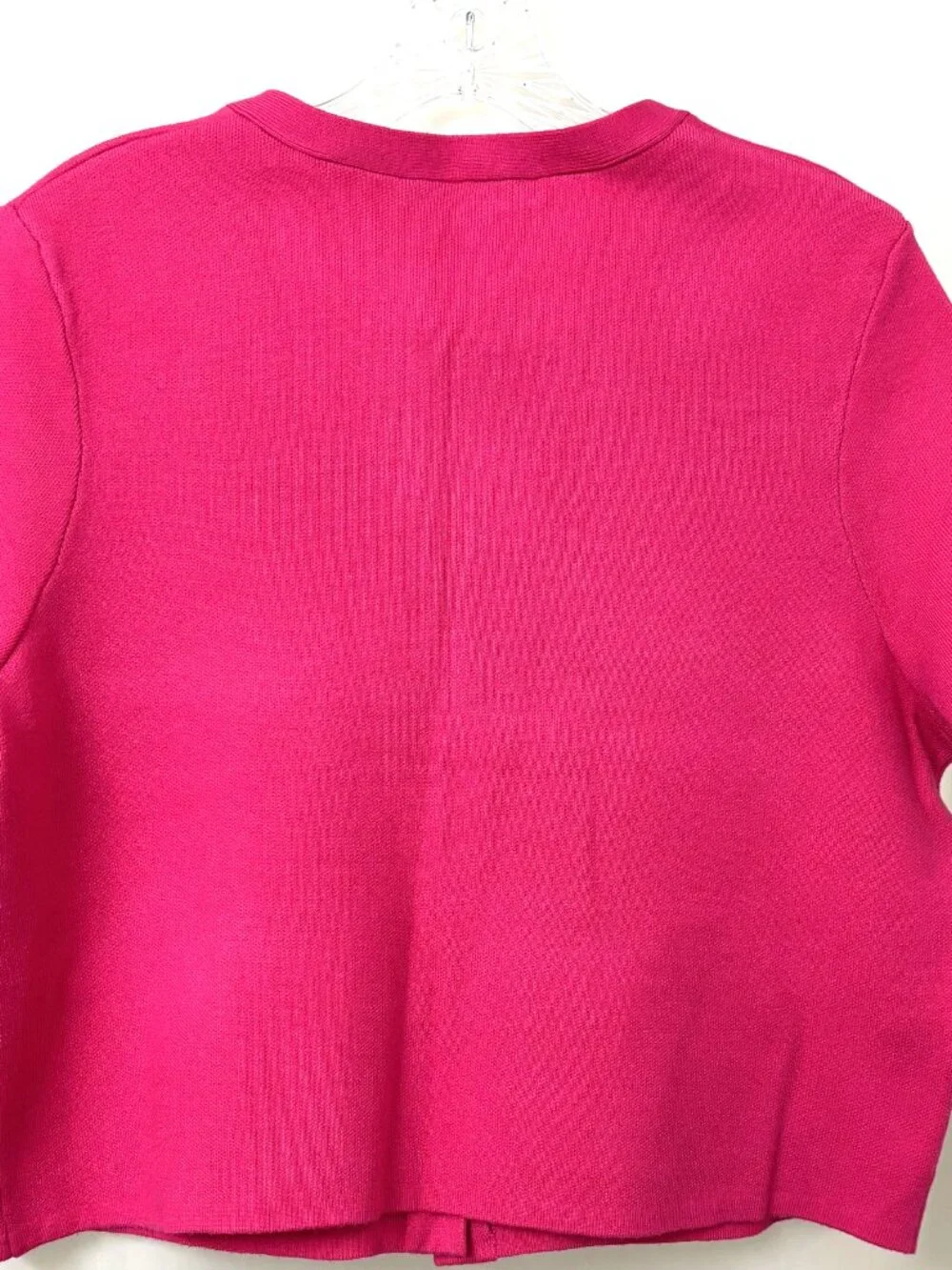 Marc New York Women’s Hot Pink Button-Front Cardigan Sweater - short sleeve
